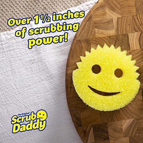 Scrub Daddy - Scratch Free Cleaning Pot Scrubber Happy Face Sponge - As Seen On Tv - Shark Tank