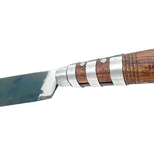 Aminus Brand - Multi-Purpose Kozhikkodan Koduval Medium Size High Tempered Iron Carbon Steel Traditional Handmade Kitchen Knife (9-Inch Blade)