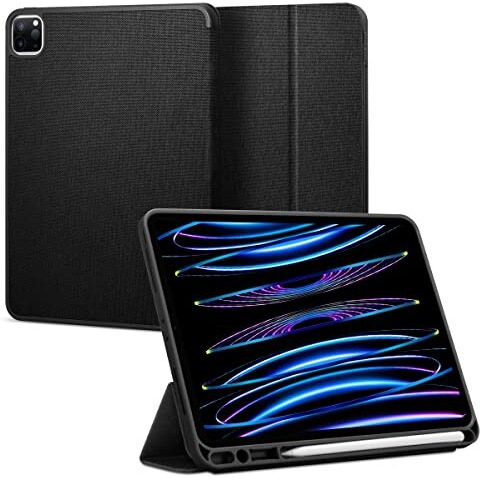 Spigen Urban Fit For Ipad Pro 11 Inch M2 4Th Gen(2022) Case / 3Rd Gen(2021) / 2Nd Gen(2020) / 1St Gen(2018) Full Cover Folio Case With Built In Pencil Holder, Trifold Stand - Black