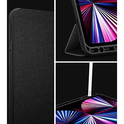 Spigen Urban Fit For Ipad Pro 11 Inch M2 4Th Gen(2022) Case / 3Rd Gen(2021) / 2Nd Gen(2020) / 1St Gen(2018) Full Cover Folio Case With Built In Pencil Holder, Trifold Stand - Black