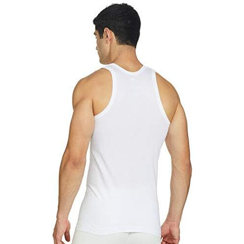 Rupa Frontline Sleeveless Vest For Men, 100% Cotton Material, Round Neck, Regular Fit, Pack Of 2 White
