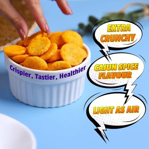 The Healthy Binge Ragi Chips | Millet Healthy Snacks | No Palm Oil | Protein Rich | Baked, Not Fried | Snack For Weight Loss | Cajun Spice | 40 G Per Pack | Pack Of 6