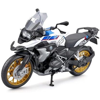 Koenig-Tom Plastic Maisto Adult Bmw R1250Gs 112 Scale Motorcycle Model With Suspension And Folding Side Stand, 17 Cm, Blue/White (5-20100, Medium)