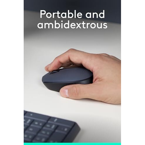 Logitech M170 Wireless Mouse, 2.4 Ghz With Usb Mini Receiver, Optical Tracking, 12-Months Battery Life, Ambidextrous Pc/Mac/Laptop - Grey/Black