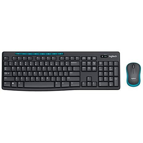 Logitech Mk275 Usb Wireless Keyboard And Mouse Set For Windows, 2.4 Ghz Wireless, Compact Wireless Mouse, 8 Multimedia & Shortcut Keys, 2-Year Battery Life, Pc/Laptop - Black