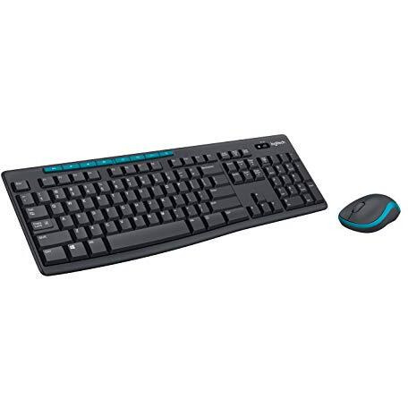 Logitech Mk275 Usb Wireless Keyboard And Mouse Set For Windows, 2.4 Ghz Wireless, Compact Wireless Mouse, 8 Multimedia & Shortcut Keys, 2-Year Battery Life, Pc/Laptop - Black
