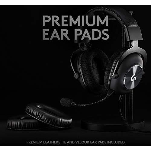Logitech G Pro X Gaming Wired Over Ear Headphones With Mic Blue Voice Dts HeadphoneX 2.0, 50Mm Pro-G Drivers, 2.0 Surround Sound For Esports Gaming, Pc/Ps/Xbox/Vr/Nintendo Switch - (Black)