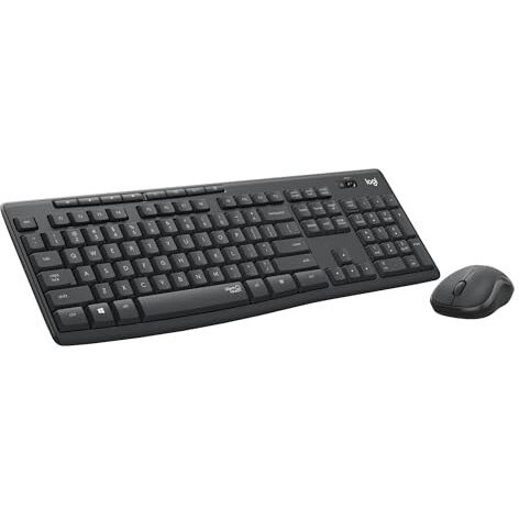 Logitech Mk295 Silent Wireless Mouse & Keyboard Combo With Silenttouch Technology, Full Numpad, Advanced Optical Tracking, Lag-Free Wireless, 90% Less Noise - Black