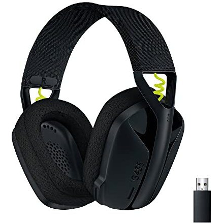 Logitech G435 Light Speed And Lightweight Gaming Bluetooth Wireless Over Ear Headphones With Mic, 18H Battery, Compatible For Dolby Atmos, Pc, Ps4, Ps5, Mobile - (Black)