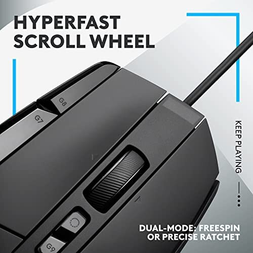 Logitech G502 X Wired Gaming Mouse - Lightforce Hybrid Optical-Mechanical Primary Switches, Hero 25K Gaming Sensor, Compatible With Pc/Macos/Windows - Black