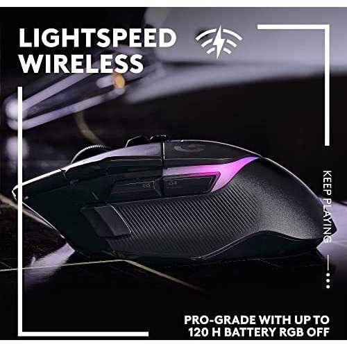 Logitech G502 X Lightspeed Plus Wireless Rgb Gaming Mouse - Optical Mouse With Lightforce Hybrid Switches, Lightsync Rgb, Hero 25K Gaming Sensor, Compatible With Pc/Macos/Windows - Black