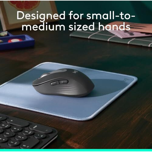 Logitech Signature M650 Wireless Mouse - For Small To Medium Sized Hands, 2-Year Battery, Silent Clicks, Customisable Side Buttons, Bluetooth, For Pc/Mac/Multi-Device/Chromebook -Graphite