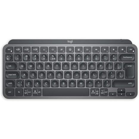 Logitech Mx Keys Mini Minimalist Wireless Illuminated Keyboard, Compact, Bluetooth, Backlit, Usb-C, Compatible With Apple Macos, Ios, Windows, Linux, Android, Metal Build-Graphite