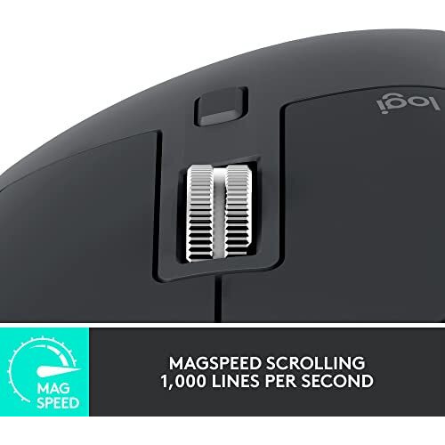 Logitech Mx Master 3S - Wireless Performance Mouse With Ultra-Fast Scrolling, Ergo, 8K Dpi, Track On Glass, Quiet Clicks, Usb-C, Bluetooth, Windows, Linux, Chrome-Graphite