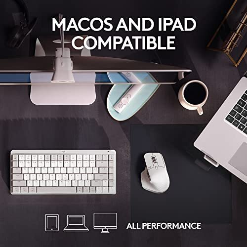 Logitech Mx Master 3S For Mac With Free Adobe Subscription - Wireless Bluetooth Mouse With Ultra-Fast Scrolling, Ergo, 8K Dpi, Quiet Clicks, Track On Glass, Customization, Usb-C - Pale Grey