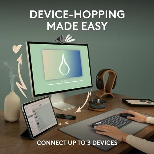 Logitech Pebble Mouse 2 M350S Slim Bluetooth Wireless Mouse, Portable, Lightweight, Customisable Button, Quiet Clicks, Easy-Switch For Windows, Macos, Ipados, Android, Chrome Os - Tonal Graphite