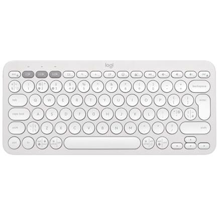 Logitech Pebble Keys 2 K380S, Multi-Device Bluetooth Wireless Keyboard With Customisable Shortcuts, Slim And Portable, Easy-Switch For Windows, Macos, Ipados, Android, Chrome Os - Tonal White