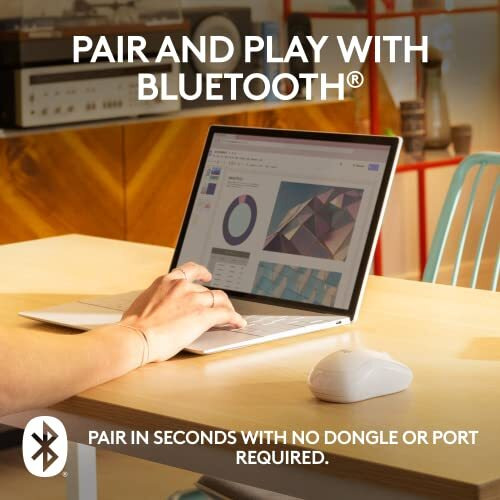 Logitech M240 Silent Bluetooth Mouse, Wireless, Compact, Portable, Smooth Tracking, 18-Month Battery, For Windows, Macos, Chromeos, Compatible With Pc, Mac, Laptop, Tablets - Off White