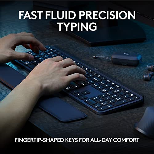 Logitech G Keys S Wireless Keyboard, Low Profile, Fluid Precise Quiet Typing, Programmable Keys, Backlighting, Bluetooth, Usb C Rechargeable, For Windows Pc, Linux, Chrome, Mac - Graphite