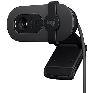Logitech Brio 100 Full Hd Webcam For Meetings And Streaming, Auto-Light Balance, Built-In Mic, Privacy Shutter, Usb-A, For Microsoft Teams, Google Meet, Zoom And More- Graphite