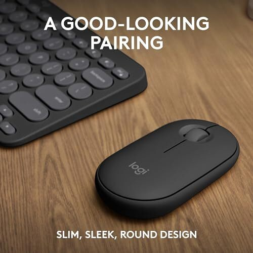Logitech Pebble 2 Combo, Wireless Keyboard And Mouse, Quiet And Portable, Customisable, Logi Bolt, Bluetooth, Easy-Switch For Windows, Macos, Ipados, Chrome - Tonal Graphite
