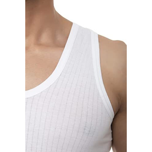 Frenchie Vip Frenchie Elite Men's Cotton Regular Fit Vest (Pack Of 4) (90 Cm), White