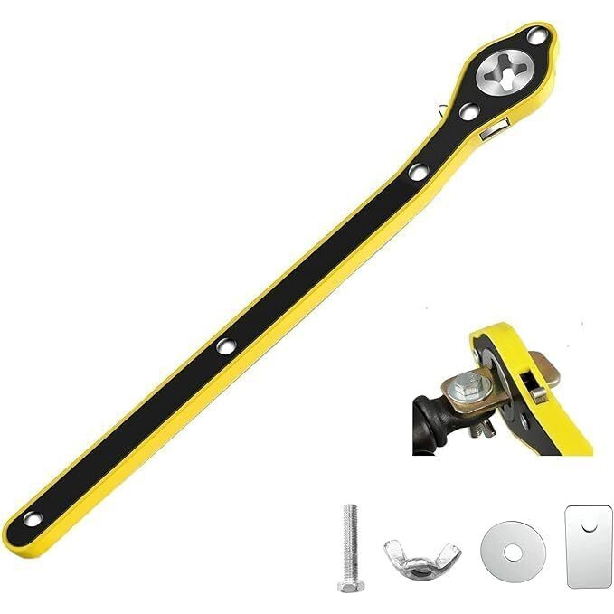 Kroywen Car Jack Ratchet Wrench|360 Forward And Reverse Knob Labor-Saving Design|Scissor Jack Lift Speed Handle Tool|Jack Lug Handle Tool|Tire Wheel Jack Wrench
