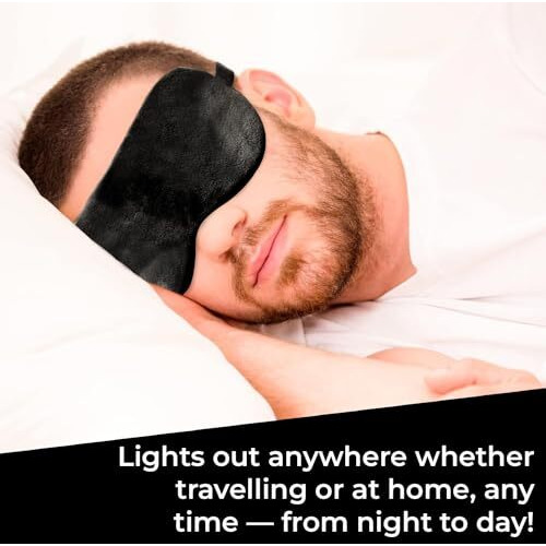 Rixtec Pack 2 Eye Mask For Sleeping With Adjustable Strap Super Soft Sleeping Mask Blind Fold For Comfortable Sleep Travelling Sleep Mask Pad For Men And Women