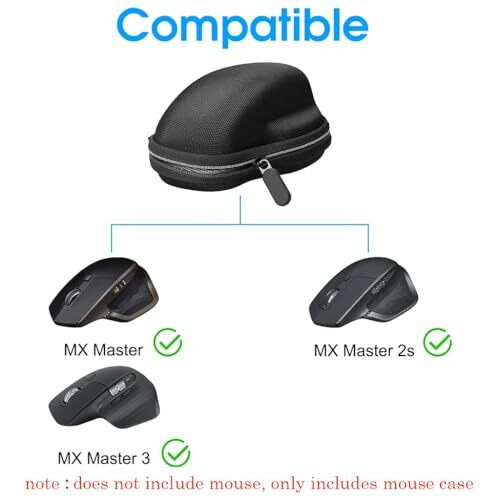 Elephantboat Portable Protector Case Cover Storage Bag Carry Travel Hard Case For Mx Master/Master 2S Wireless Bluetooth Mouse