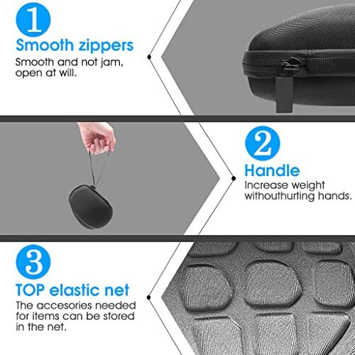 Elephantboat Portable Protector Case Cover Storage Bag Carry Travel Hard Case For Mx Master/Master 2S Wireless Bluetooth Mouse