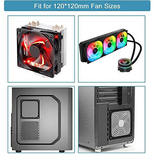 Hasthip 120Mm Aluminum Alloy Stainless Mesh Fan Filter Dust Guard (Black)