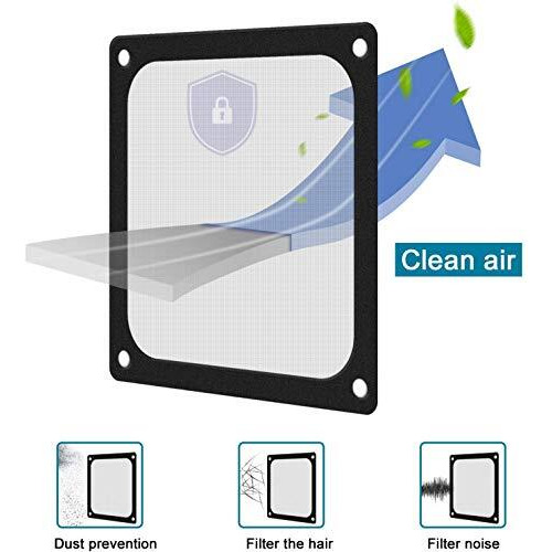 Hasthip 120Mm Aluminum Alloy Stainless Mesh Fan Filter Dust Guard (Black)