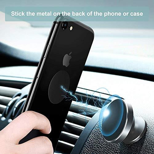 Hasthip 8 Pcs Universal Metal Plate With Adhesive For Magnetic Car Mount Cell Phone Holder (4 Round And 4 Rectangle)