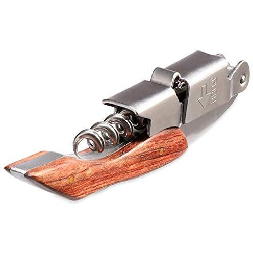 Hasthip Waiters Corkscrew Wine Bottle Opener Professional Stainless Steel Wood Handle Foil Cutter