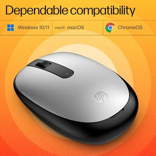 Hp 240 Bluetooth Mouse/Ambidextrous Compact Size Portable Mouse/Red Optical Tracking/1600 Dpi/3 Years Warranty/Pike Silver (43N04Aa)