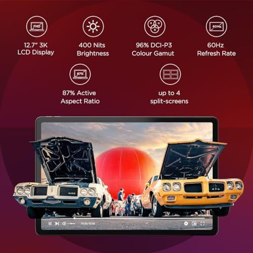 Lenovo Tab P12| 12.7 Inch| 8 Gb, 128 Gb Expandable| 3K Display| 10200 Mah Battery| Jbl Quad Speakers With Dolby Atmos|Wi-Fi 6 Certified| Octa-Core Processor|13 Mp Front Camera (Storm Grey, Zach0070In)