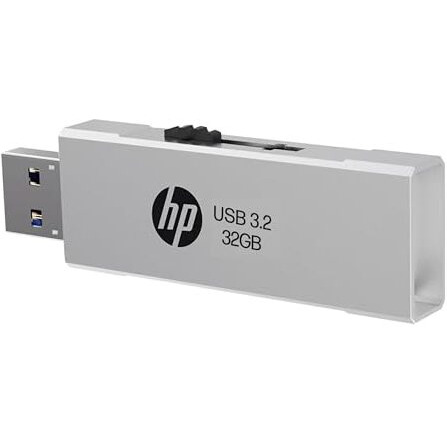 Hp 818W 32Gb Usb 3.2 Flash Drive Silver Metal