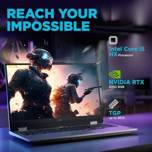Lenovo Loq, Intel Core I5-13450Hx, 13Th Gen, Nvidia Rtx 3050-6Gb, 16Gb Ram, 512Gb Ssd, Fhd 144Hz 300Nits, 15.6"/39.6Cm, Windows 11, Ms Office 21, Grey, 2.4Kg, 83Dv00Bhin, 100% Srgb Gaming Laptop
