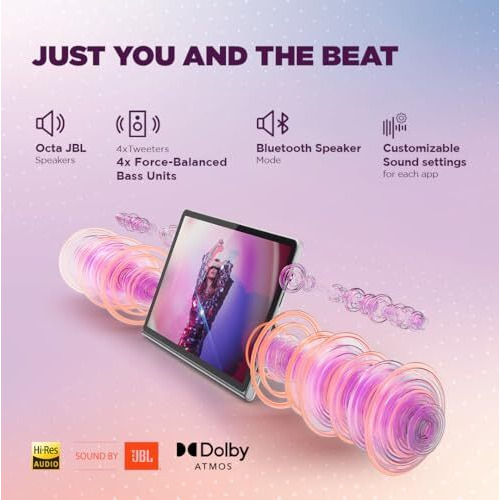 Lenovo Tab Plus With Octa Jbl Hi-Fi Speakers| 8 Gb Ram, 128 Gb Rom| 11.5 Inch, 2K, 90 Hz Refresh| Wi-Fi Tablet| Android 14| 45 W Fast Charger| Built-In Kickstand| Color Luna Grey