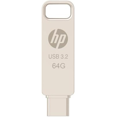 Hp 886C 64Gb Otg Usb Flash Drive 3.2 Gold/Metallic Swivel Design/Durable Metal Material