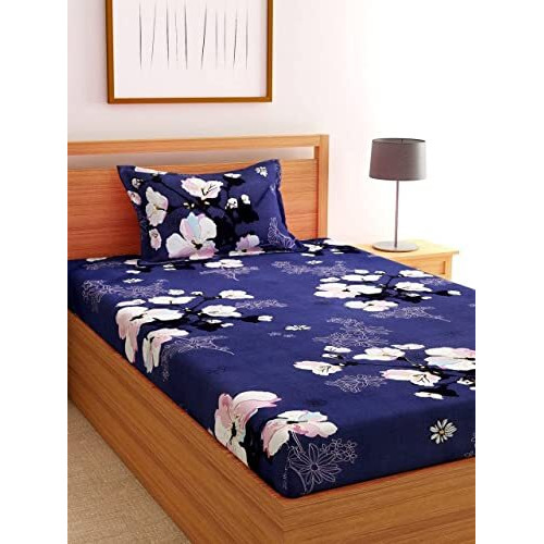 Starnstyle Premium 160 Tc Ezyption Cotton Bedsheet For Single Bed With 1 Pillow Covers Macaroon