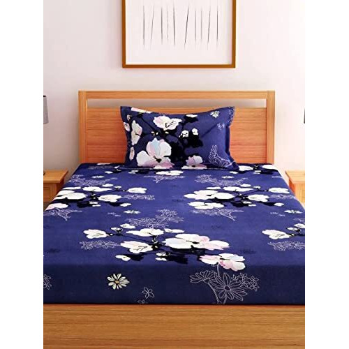 Starnstyle Premium 160 Tc Ezyption Cotton Bedsheet For Single Bed With 1 Pillow Covers Macaroon