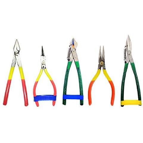 Paradise Tools (India) Jewellery Making Tools (Round Nose, Needle Nose, Sansi, Kadicut/Cutter) 5-Pcs.Combo (Jk-5 Super) , Multicolor