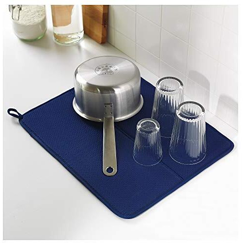 Ikea Plastis Dish Drying Mat, Blue, 44X36 Cm (17 X14  ")