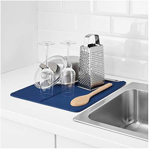 Ikea Plastis Dish Drying Mat, Blue, 44X36 Cm (17 X14  ")