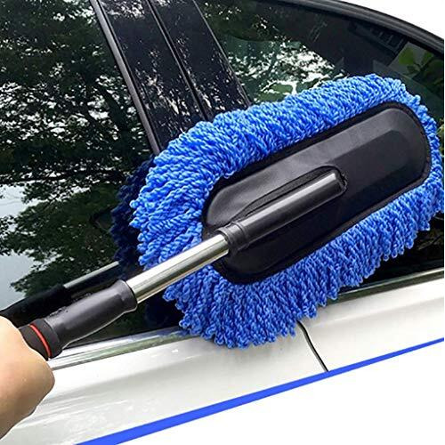 Lukzer Car Duster With Extendable Handle  Microfiber, Washable & Reusable Dust Cleaner For Home, Ceiling Fans & Hard-To-Reach Areas