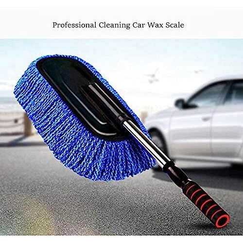 Lukzer Car Duster With Extendable Handle  Microfiber, Washable & Reusable Dust Cleaner For Home, Ceiling Fans & Hard-To-Reach Areas