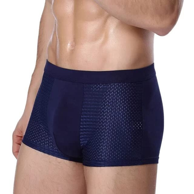 Asjar Mesh Boxer For MenS | Breathable Pouch Underwear | Dots Printed Silky Smooth Innerwear, (Pack Of 1) Multicolour