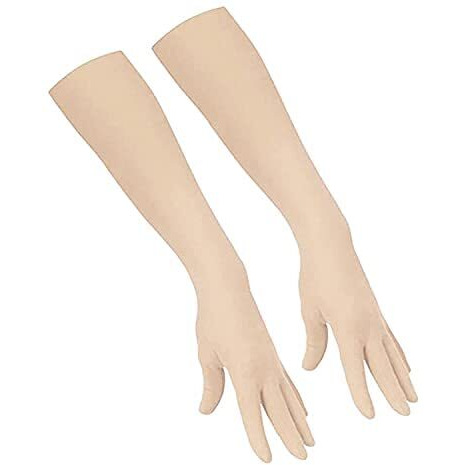 Winkelen Women's Cotton Full Hand Sun Uv Protection Gloves, Hand Socks With Finger Arm Sleeves For Summer, Winter And Cold Dust For Men & Unisex 24" Long Gloves For Bike, Riding, Washable & Reusable