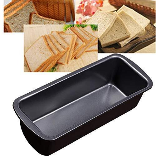Lexazo Nonstick Aluminium Baking Bread Pan Loaf Cake Mould Rectangular Shape Cake Making Tin Loaf Mould/Microwave Oven Safe Baking Tools & Accessories For Home(1Pc), Black